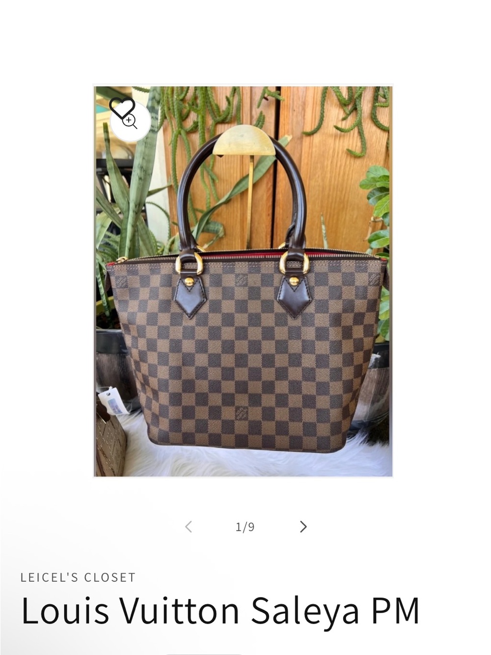 Louis Vuitton Brown Damier Ebene Satchel with Dark Brown Handles